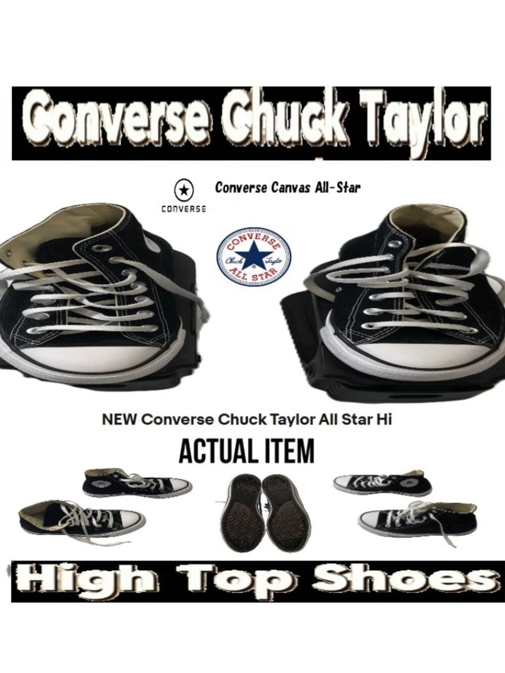🛑 CONVERSE ➕ ALL STAR 🆒 SHOES Casual SNEAKERS Chuck Taylor Hi Top 💸BUY NOW‼️